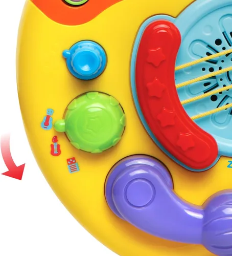 Vista 7 de Guitarra de juguete VTech Zoo Jamz, Empaque estándar, Amarillo