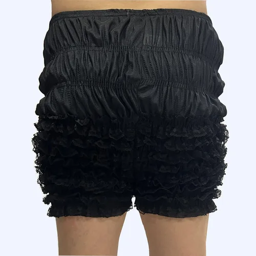 Vista 2 de Bragas de encaje con volantes para mujer, tanga, baile, pantalones cortos de mujer