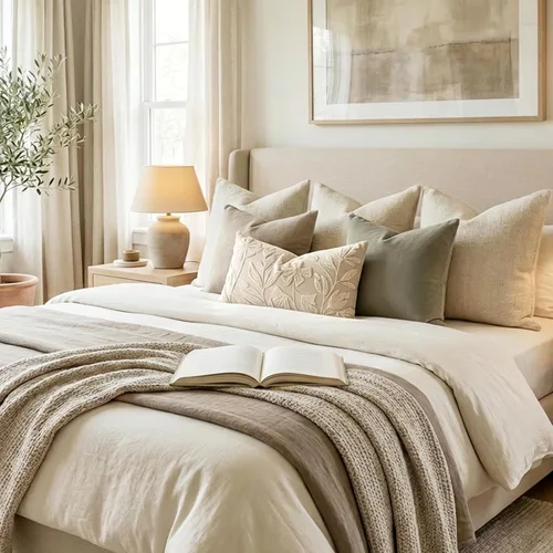 Vista 6 de BlissBlush - Funda de almohada lumbar decorativa de 12 x 20 pulgadas, funda de almohada de terciopelo beige neutro para sofá, sala de estar, cojín
