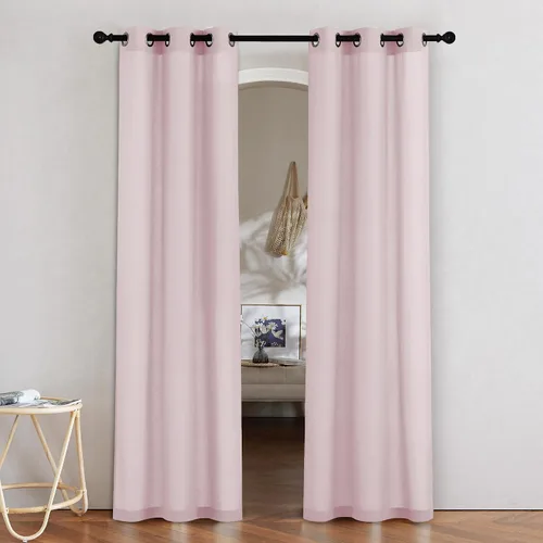 Vista 139 de NICETOWN - Cortinas de lino angora para ventana de cocina sobre el fregadero, con ojales, lino grueso angora, tratamientos cortos para ventanas