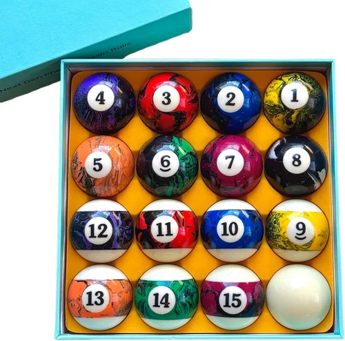 Vista 8 de Juego de bolas de billar estándar de 16 bolas de mesa de billar de 2-1/4 pulgadas de repuesto, accesorios profesionales para mesa de billar