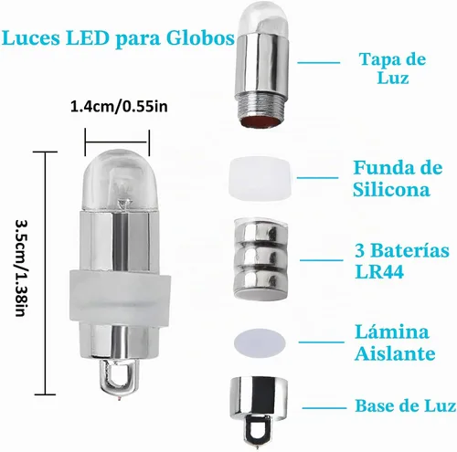 Vista 2 de Yizhet Paquete de 30 luces LED, mini luces LED de fiesta alimentadas por pilas para linternas de papel, decoración floral, interior y exterior