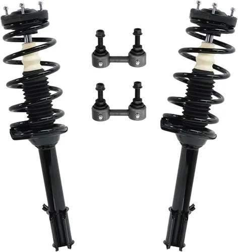 Vista 93 de Detroit Axle - Kit de 4 piezas RWD Puntales Delanteros Barras Estabilizadoras para Ford F-150 2021 2022 2023 2024, 2 Puntales con Resorte Helicoidal