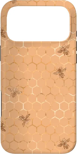 Vista 22 de Honey Comb Honey Bee Pretty Garden - Carcasa para iPhone 17