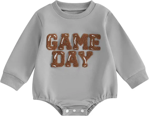 Vista 52 de MERSARIPHY Sudadera de fútbol para bebé, traje de manga larga con letras divertidas, ropa de otoño e invierno