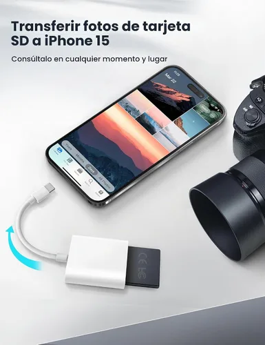 Vista 5 de Cámara Trail USB C Lector de tarjetas SD, ChiaoPio 2 en 1 USB-C a adaptador de tarjeta de memoria con SD MicroSD de doble ranura compatible