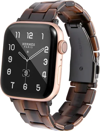 Vista 41 de HOPO Compatible With Apple Watch Band Thin Lightweight Resin Strap Bracelet Fashion Wristband Replacement For iWatch Bands Series Ultra 11 10 9 8 7