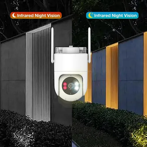 Vista 5 de Cámara de Seguridad TUYA de 6MP para Exteriores, Cámaras WiFi 2.4G/5G para Seguridad del Hogar con Grabación 24/7, Vista Panorámica-Inclinable 360°