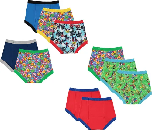 Vista 2 de Marvel 7PK-10PK - Pantalones de entrenamiento unisex para bebé con tabla de éxito y calcomanías con Spiderman, Hulk y más