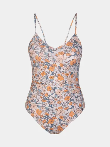 Vista 6 de CUPSHE Trajes de baño de una pieza con cuello en V para mujer Beige/Floral