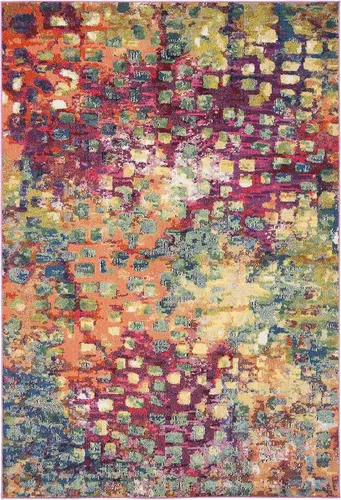 Vista 62 de SAFAVIEH Colección Madison - Alfombra de pasillo, 2'2" x 6', color fucsia y oro, diseño bohemio abstracto envejecido, no desprende pelusa y fácil