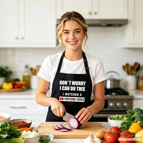 Vista 6 de Kaidouma Delantales Divertidos para Hombres y Mujeres Chef - Delantal Unisex Divertido de Cocina, Parrilla, Barbacoa con 2 Bolsillos - Regalos