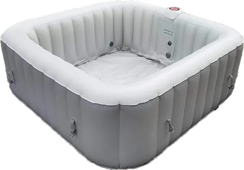 Vista 9 de ALEKO Tina inflable de hidromasaje con calentador de 1200W y 130 chorros con burbujas - Tina de hidromasaje portátil con controles digitales, bomba
