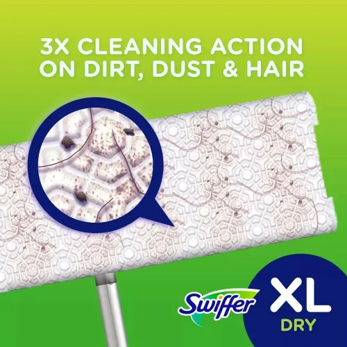 Vista 6 de SWIFFER SWEEPER - Paños desechables extragrandes para barrer, cajas de 16 unidades (paquete de 6)