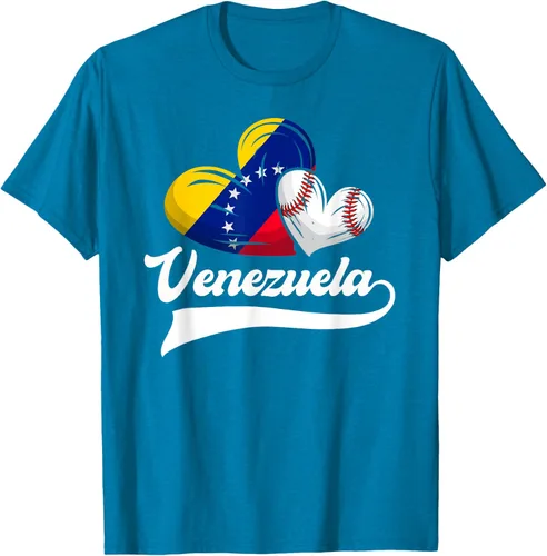 Vista 59 de Camiseta de béisbol venezolana con diseño de corazón y bandera de Venezuela, Negro