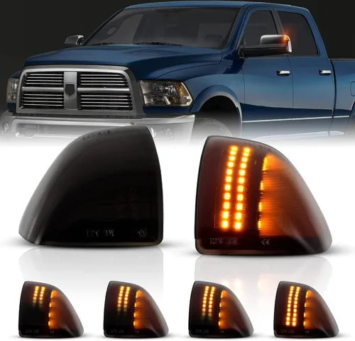 Vista 10 de Luces LED para placa de matrícula con clips de retención de metal para Dodge Ram 1500 2500 3500 2003-2018 lámpara de parachoques trasero 2PCS, 6000K
