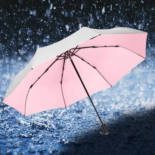 Vista 9 de TOPINCN Paraguas Estudiante Protector Solar Paraguas Mujer Soleado Lluvia Señora Mujer 3 Parasoles Parasoles Paraguas Rosa
