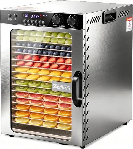 Vista 8 de Máquina deshidratadora de alimentos, 18 bandejas de acero 18 Tray