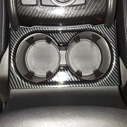 Vista 5 de Cubierta de marco para portavasos de bebida de agua interior de automóvil para Mazda CX-5 CX5 2017-2021 2022 2023 mate, 1 unidad abs mate