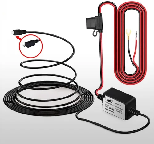 Vista 3 de Tracki - Kit de cables/estabilizador para vehículos y marinos, solo para rastreador GPS universal Tracki, alimentación de 12 V/24 V a micro USB