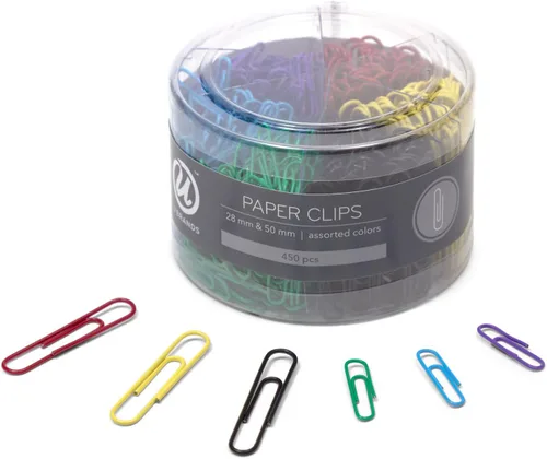 Vista 9 de U Brands Clips para papel, 1000 unidades, clips medianos de 1 pulgada, acabado dorado Oro