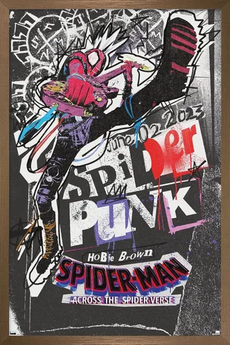 Vista 13 de Marvel Spider-Man: Across The Spider-Verse - Póster de pared de una hoja de Spider-Punk, 22.4 pulgadas de largo x 14.7 pulgadas de ancho, versión