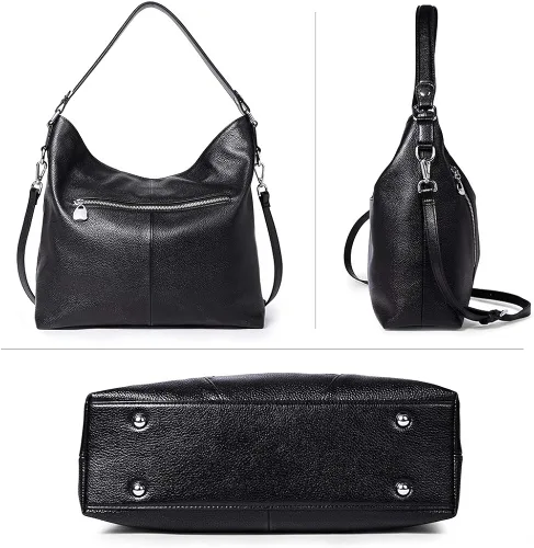 Vista 3 de BOSTANTEN Bolso de cuero para mujer, diseño de bolsos de hombro, Hobo