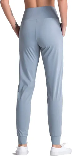 Vista 4 de Dragon Fit - Pantalones deportivos para mujer, con bolsillos y tiro alto, para yoga, ejercicios, pantalones cónicos, pantalones de descanso