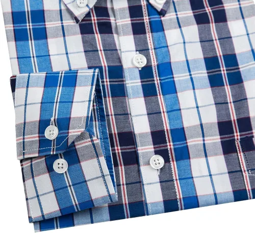 Vista 3 de Double Pump - Camisa de algodón para hombre, de manga larga, con botones y ajuste regular