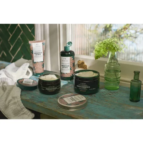Vista 6 de The Body Shop Activador de rizos de aceite de ricino negro jamaicano, fortalece y restaura, para rizos y bobinas, vegano, 6.75 onzas líquidas