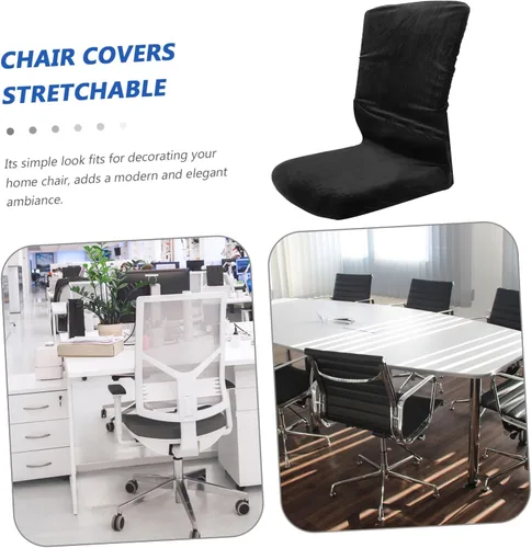 Vista 5 de Funda para silla de oficina elástica elástica de poliéster moderno protector para comedor