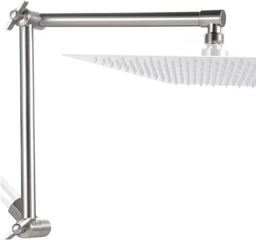 Vista 18 de G-Promise Brazo de Extensión para Cabezal de Ducha de 13 Pulgadas, Extensor de Latón Macizo Ajustable en Altura y Ángulo, Eleva o Baja la Ducha