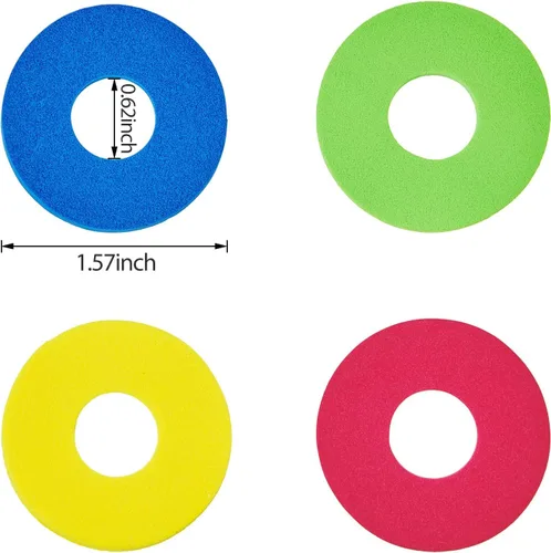 Vista 2 de 60 piezas de disco de espuma de juguete de disco de espuma voladora para control remoto robot juguete, rojo, azul, amarillo, verde