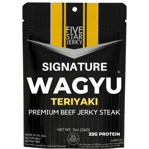 Vista 9 de Five Star Wagyu Beef Jerky - Ajo y Hierba + Pimienta Variedad Paquete de 2 (4 onzas)