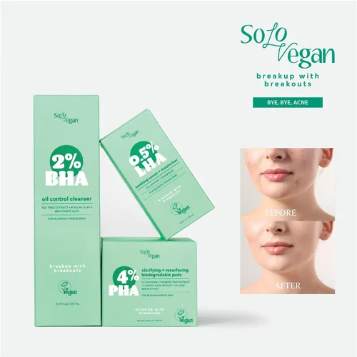 Vista 7 de SoloVegan BHA Gel Cleanser Cuidado de la piel coreano vegano ligero para pieles grasas y propensas al acné (gel limpiador, 5.74 onzas líquidas)