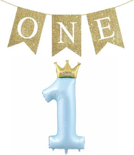 Vista 9 de Decoraciones de primer cumpleaños para niñas, globos rosas de princesa