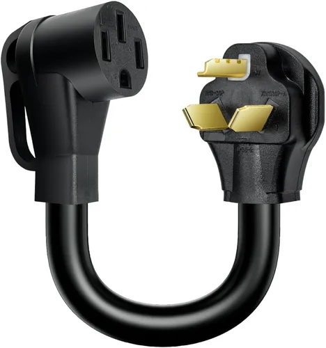 Vista 8 de Cable adaptador de 50 amperios a 15 amperios de 110 voltios, Nema 5-15P macho a 14-50R hembra conector de alimentación para cargadores EV de nivel 1