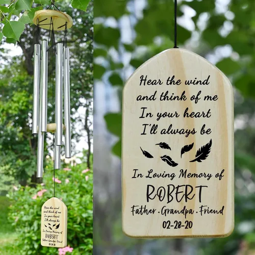 Vista 40 de Campanillas de viento conmemorativas para la pérdida de la madre, regalo de condolencias en memoria de mamá