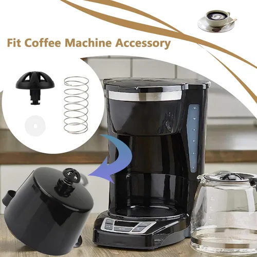 Vista 3 de Paquete de 2 tapones de repuesto para cesta de café con resorte, se adapta a Mr. Coffee, Black And Decker, piezas de cafetera Hamilton, sustituye a