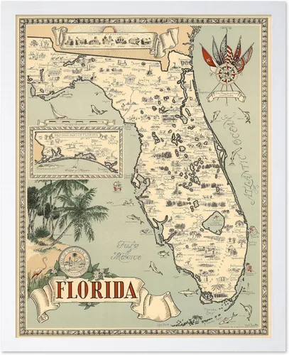 Vista 31 de Poster Master Póster retro de viaje con mapa monumental vintage de Florencia, arte italiano, gran regalo para hombres, mujeres, amantes