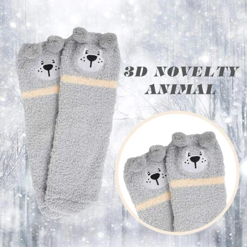 Vista 2 de Benefeet Sox Calcetines mullidos para hombre, calcetines divertidos y esponjosos, calcetines suaves de dibujos animados, calcetines suaves de felpa