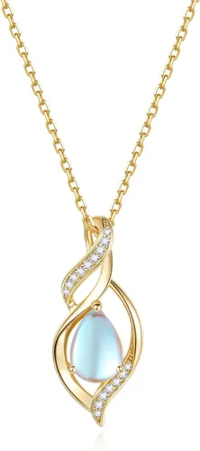 Vista 31 de FANCIME Collar de piedra natal para mujer, regalo de cumpleaños para ella 10 - Ópalo