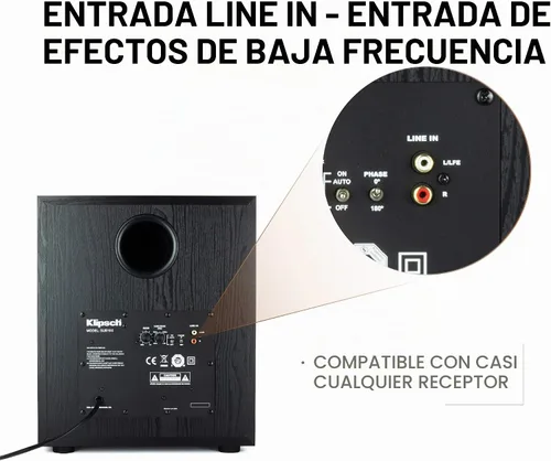 Vista 9 de Klipsch SUB-100-BLACK Synergy Black Label Subwoofer Par de altavoces (2018)