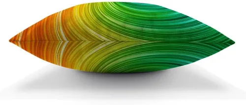 Vista 5 de Moslion Funda de almohada decorativa de arcoíris con diseño de espiral, 18 x 18 pulgadas, funda de cojín cuadrada de lino y algodón para el día