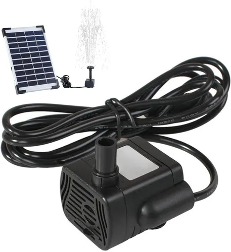 Vista 7 de Bomba de agua solar, mini bomba de fuente solar de 12 V CC de repuesto con cable de 4.9 ft, bomba solar silenciosa, bomba de agua micro sumergible