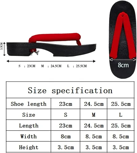 Vista 4 de Flip Flop Zapatillas de madera para hombre y mujer de secado rápido Zuecos japoneses sandalias planas de madera zapatos japoneses de cosplay
