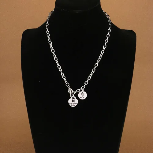 Vista 2 de ARETIS Kpop Bangtan - Collar para niños Be the best J-HOPE JIMIN JIN JK RM SUGA V Collar Bangtan Boys Lover Jewelry Gift for Bangtan Boys Fans