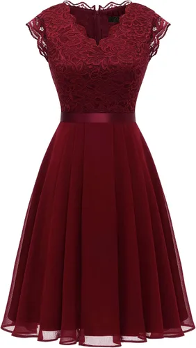Vista 92 de Dressystar - Vestido de dama de honor, sin mangas, con cuello en V, para fiesta de boda