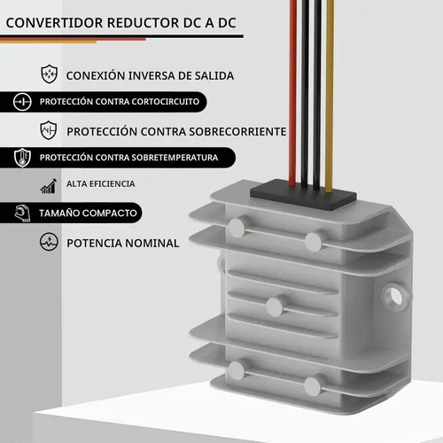 Vista 2 de DROK Convertidor impermeable de CC a CC Buck - Convertidor reductor de 11-90V a 5V 6A Regulador de voltaje, fuente de alimentación de 12 V, 24 V, 36
