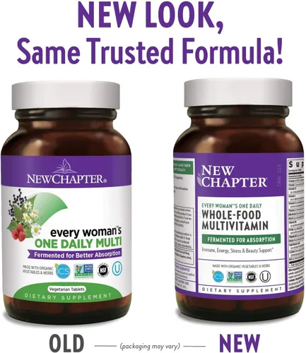 Vista 2 de New Chapter Every Woman's, One Daily Multi, Tabletas multivitamínicas, 306, 24 unidades, 1, 1